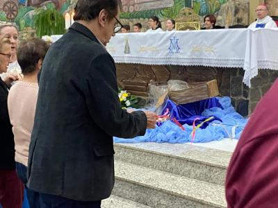 Dom Amilton celebra o 5º dia da Novena de Nossa Senhora Aparecida em Laranjeiras do Sul
